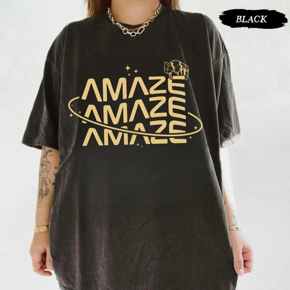 Project Hail Mary Inspired Amaze Shirt Fan Tee Graphic Short Sleeve Women's T-shirts for Summer Unisex All-Season
