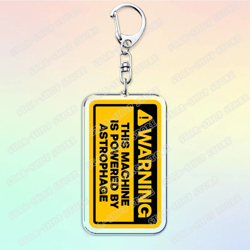 Project Hail Mary Keychain for Accessories Mission Crest Rocky Space Andy Weir Warning Astrophage Keyring Jewelry Fans Gifts