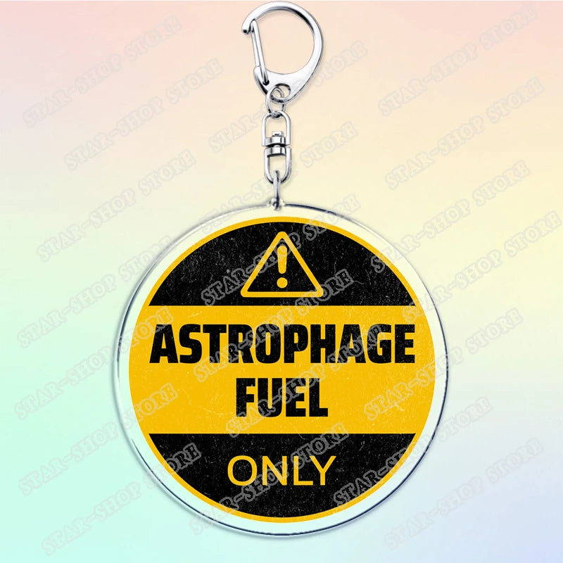 Project Hail Mary Keychain for Accessories Mission Crest Rocky Space Andy Weir Warning Astrophage Keyring Jewelry Fans Gifts