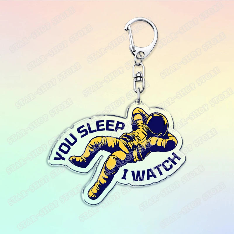Project Hail Mary Keychain for Accessories Mission Crest Rocky Space Andy Weir Warning Astrophage Keyring Jewelry Fans Gifts