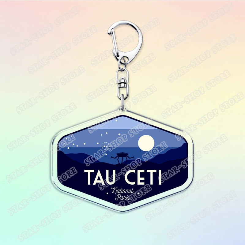 Project Hail Mary Keychain for Accessories Mission Crest Rocky Space Andy Weir Warning Astrophage Keyring Jewelry Fans Gifts