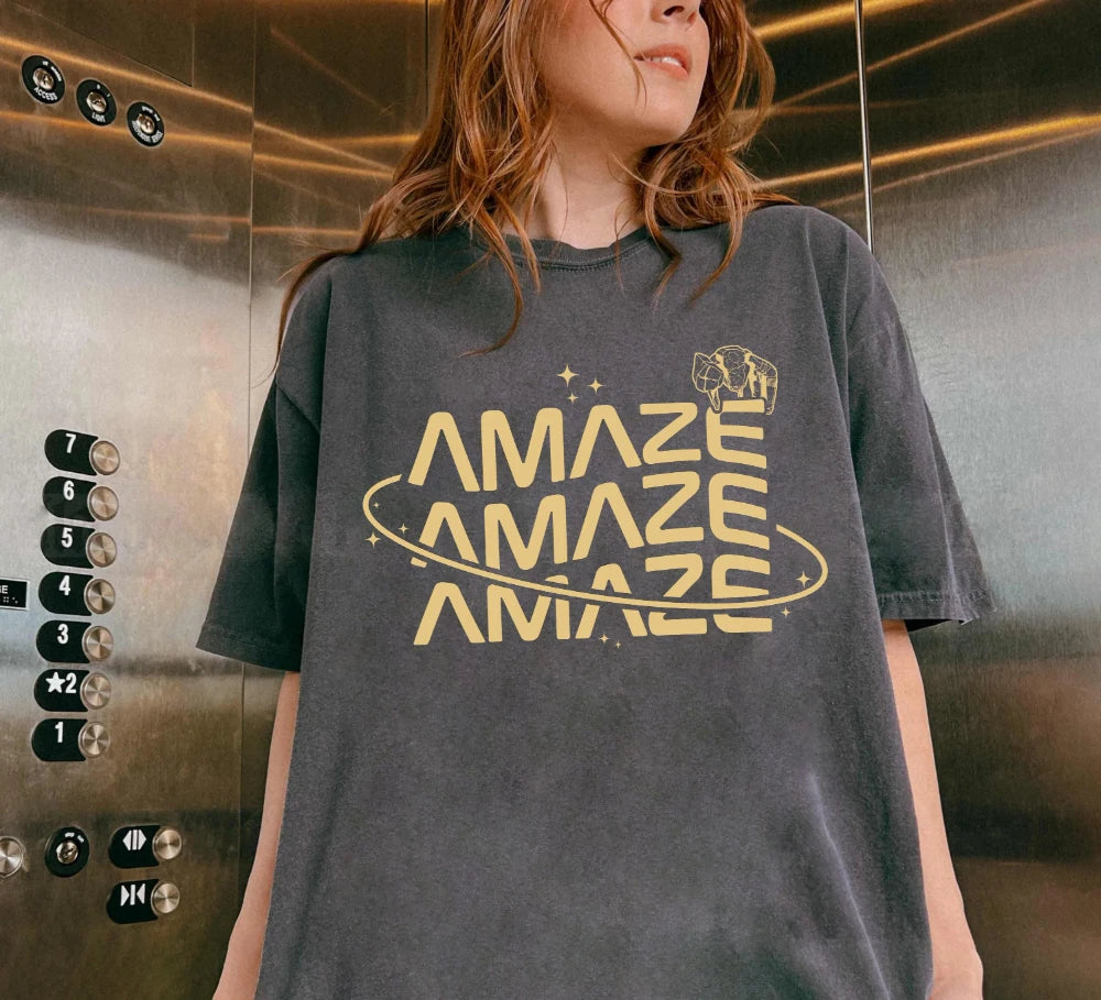 Project Hail Mary Inspired Amaze Shirt Fan Tee Graphic Short Sleeve Women's T-shirts for Summer Unisex All-Season