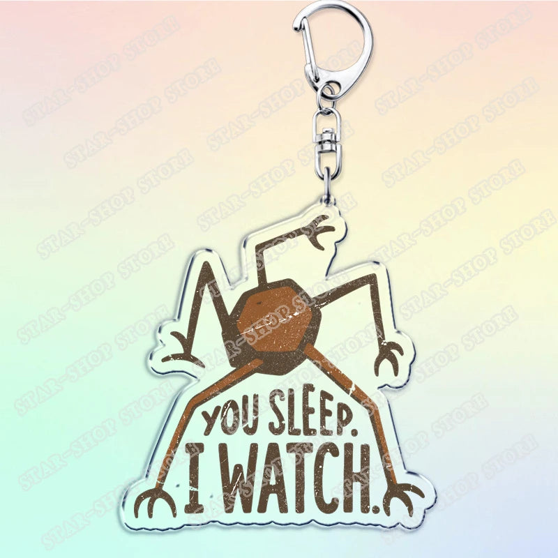 Project Hail Mary Keychain for Accessories Mission Crest Rocky Space Andy Weir Warning Astrophage Keyring Jewelry Fans Gifts