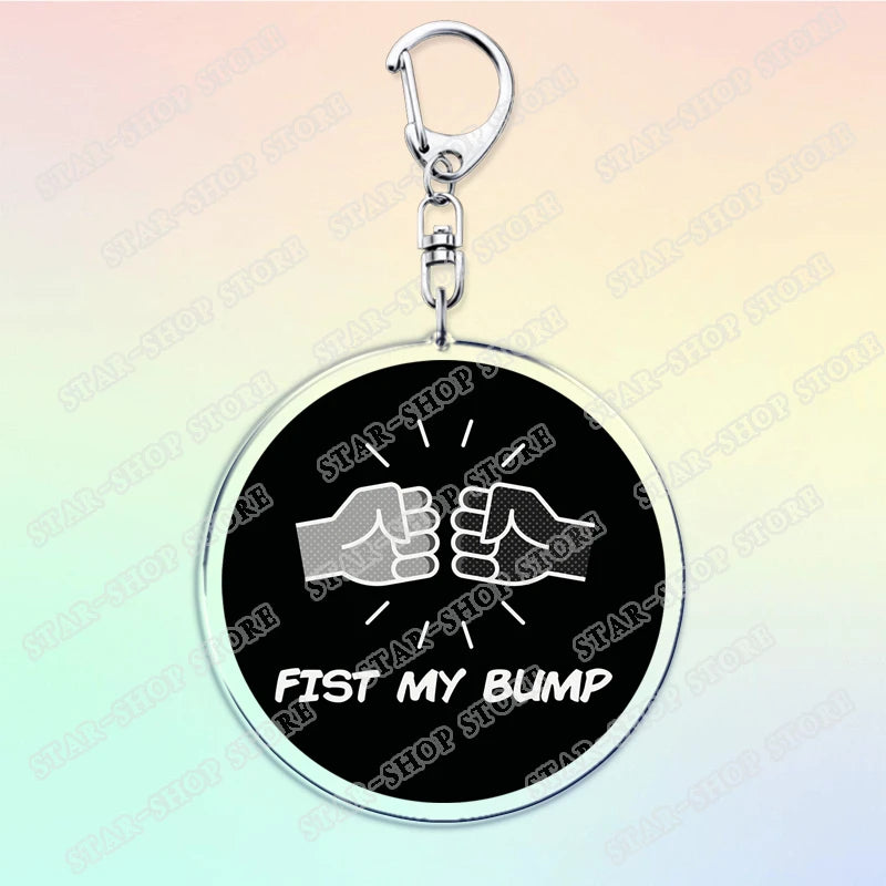 Project Hail Mary Keychain for Accessories Mission Crest Rocky Space Andy Weir Warning Astrophage Keyring Jewelry Fans Gifts