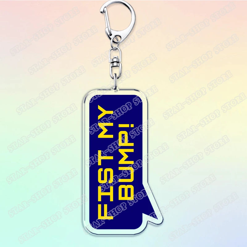 Project Hail Mary Keychain for Accessories Mission Crest Rocky Space Andy Weir Warning Astrophage Keyring Jewelry Fans Gifts