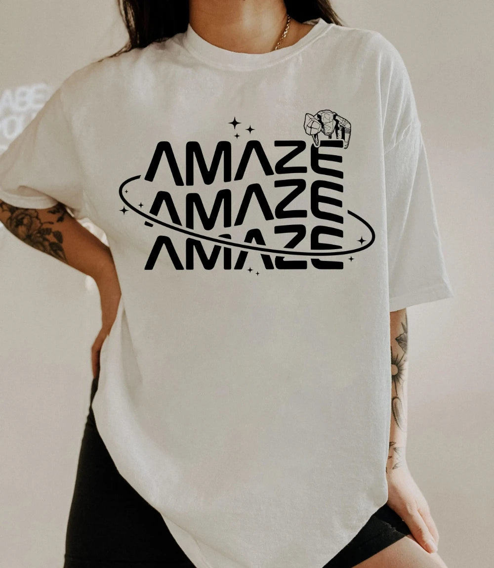 Project Hail Mary Inspired Amaze Shirt Fan Tee Graphic Short Sleeve Women's T-shirts for Summer Unisex All-Season